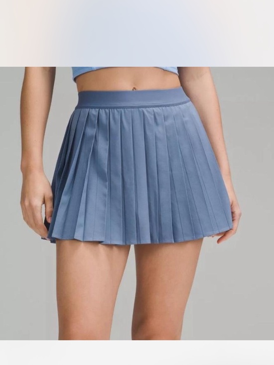 lululemon athletica Dresses & Skirts - lululemon athletica Pleated Mini Skirt in Dusty Blue